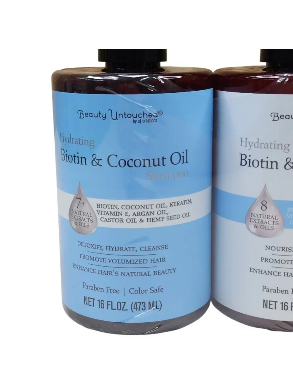 Beauty Untouched Biotin & Coconut Oil Shampoo & Conditioner 2-Pack 16 Fl Oz Each